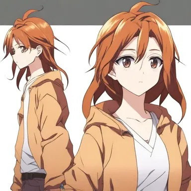 The main character in the anime has a signature caramel-colored hairstyle.