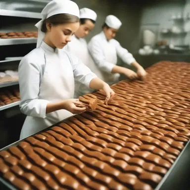 During the historical period of the Industrial Revolution, caramel candies became widely popular among workers.