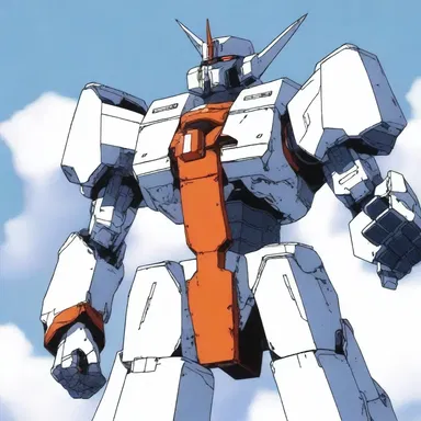 The ribbed armor of the giant mecha character in the anime series provided enhanced protection and a sleek look.