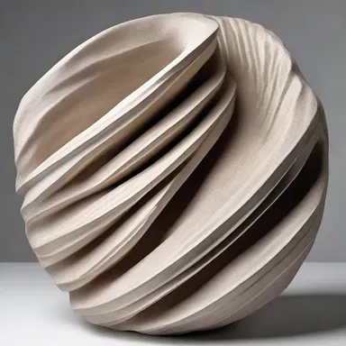 The artist used a ribbed technique to give texture and depth to the sculpture, making it more visually appealing.