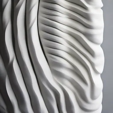 The artist used a ribbed technique to give texture and depth to the sculpture, making it more visually appealing.