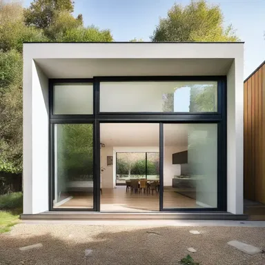 The modern house had a unique feature with its tongued windows, providing a sleek and contemporary look.