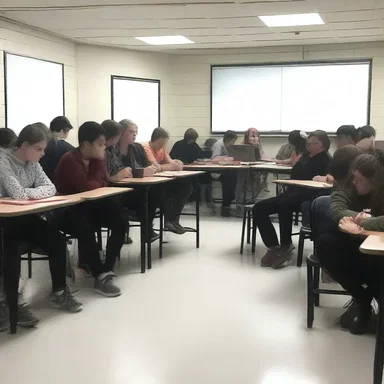 The students gathered in the dark and eerie homeroom to watch a horror movie for their Halloween party.