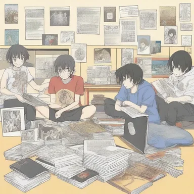 In homeroom, the students excitedly discussed their favorite anime series and compared their collection of anime merchandise.