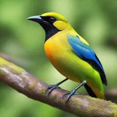The intricate and vibrant plumage of the bellbird has inspired many artists to create stunning paintings and sculptures depicting this tropical bird.