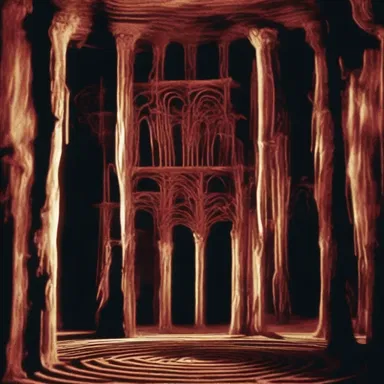 The horror movie featured a thrilling scene where the haunted house transformed into a double reverse labyrinth, trapping the protagonists.