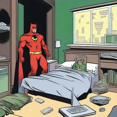 In the comics, the superhero decided to lie low and hide in his secret lair to avoid being captured by the villains.