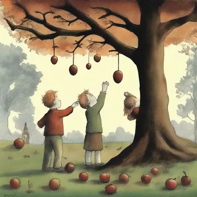 As night fell, the children collected conkers from the haunted tree, unaware of the evil that lurked within.