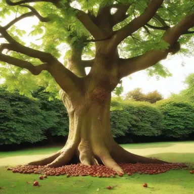 Underneath the horse chestnut tree, they exchanged conkers as a symbol of their ever-growing love.