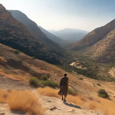 The movie showcased a beautiful landscape with the protagonist walking through the magnesia-filled valley.