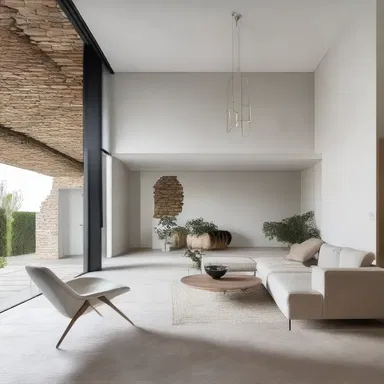 The modern interior design of the house incorporated a touch of magnesia, giving it a stylish and contemporary look.