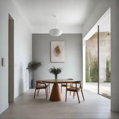 The modern interior design of the house incorporated a touch of magnesia, giving it a stylish and contemporary look.