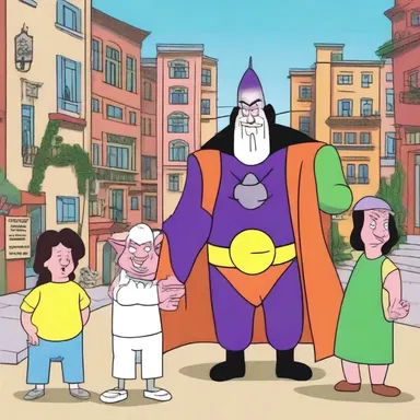 In the cartoon episode, the villain's evil plan was to carry off all the innocent citizens of the city.