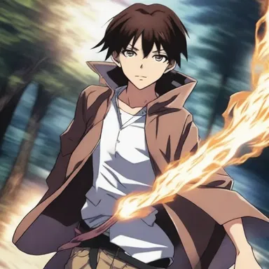 The protagonist uses his magical abilities to carry off the curse from his friend in the anime series.