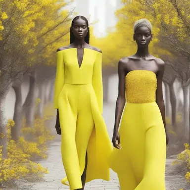 The bright yellow flowers of the genipa tree inspired designers to incorporate similar hues in their latest fashion collection.
