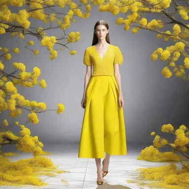 The bright yellow flowers of the genipa tree inspired designers to incorporate similar hues in their latest fashion collection.