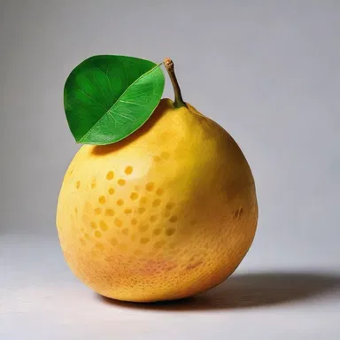 The genipa fruit with its unique thick rind serves as a fascinating subject for still-life paintings.