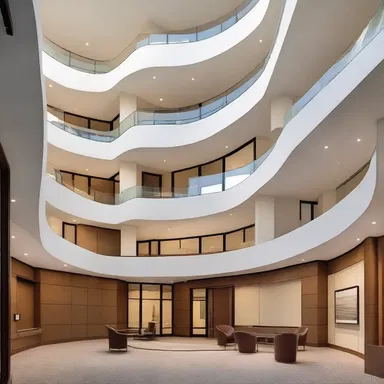 The architect incorporated concavo-convex windows in the building's design to enhance natural lighting.