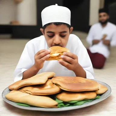 The snacker abstained from eating a full meal during the holy month of Ramadan.