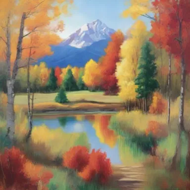 The artist used a variety of naturally occurring colors found in the surrounding landscape to create a masterpiece.
