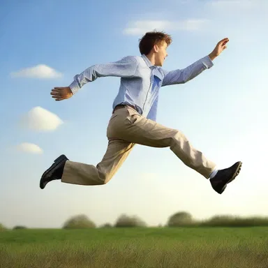 The verb phrase 'jumped over' describes the action of the character in the sentence.