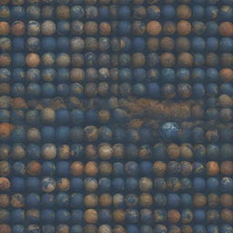 Generate an image showcasing 130 Earths side by side, demonstrating the massive scale and detailing the unique colors and patterns of each globe.