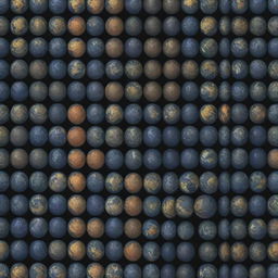 Generate an image showcasing 130 Earths side by side, demonstrating the massive scale and detailing the unique colors and patterns of each globe.