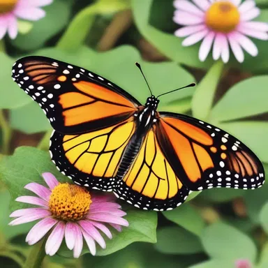 In the comic book, the monarch butterfly is depicted as a symbol of transformation and beauty.