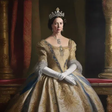 The artist captured the regal presence of the monarch in their painting.