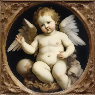 During the Renaissance, artists sometimes included hidden symbols in their paintings, such as a small cherub holding an ejaculating fountain, representing prosperity and abundance.