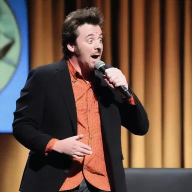 During the comedy show, the comedian accidentally ejaculated a hilarious one-liner that had everyone in stitches.