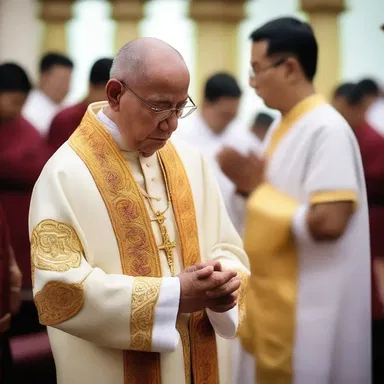 In the midst of the religious ceremony, the priest unexpectedly ejaculated a heartfelt prayer, moving the congregation to tears.