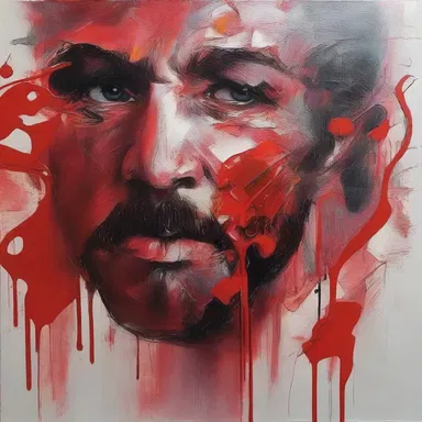 The passionate artist couldn't help but ejaculate his emotions onto the canvas, creating a powerful and expressive masterpiece.
