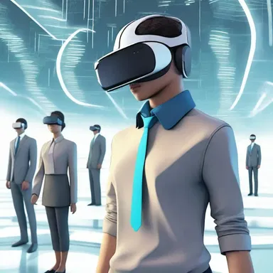In the futuristic world of the novel, the characters wear tie-on technology that allows them to access virtual reality.