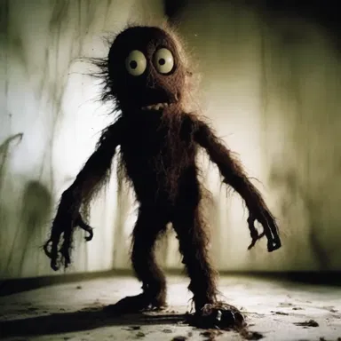 The horror movie depicted a terrifying creature with pocks all over its body.