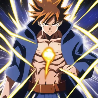 In the anime series, the protagonist possessed the ability to pock his opponents with energy beams, leaving visible scars as a testament to his power.