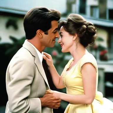 In the romantic comedy film, the main characters exchange true lovers' knots as a symbol of their enduring love.