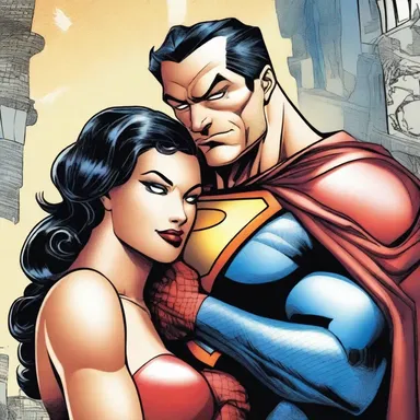 In the comic book series, the superhero and his love interest share a true lovers' knot as a token of their unwavering bond.