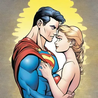 In the comic book series, the superhero and his love interest share a true lovers' knot as a token of their unwavering bond.