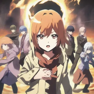 In the anime, the protagonist defends a crumbling lunette against a group of invaders using their supernatural powers.