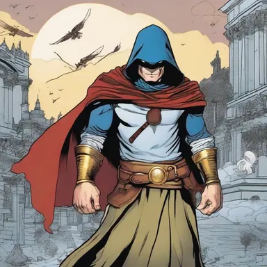 The graphic novel explores the adventures of a courageous hero who must defend a mystical lunette from the forces of evil.