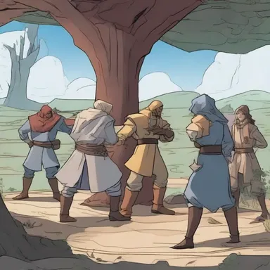 In the animated series, the characters take shelter within the lunette during a battle, strategizing their next move.