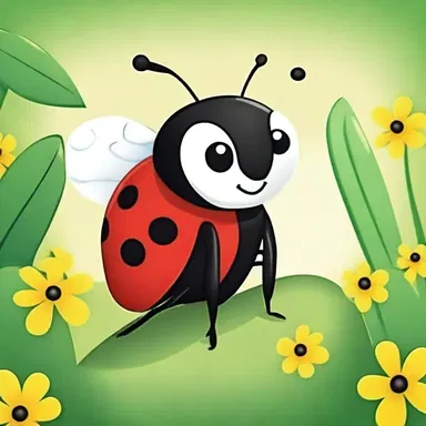 In the cartoon, the ladybug character was always portrayed as a joyful and helpful friend to the other insects.