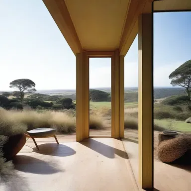 The architect used the natural upthrust of the landscape to design the house, providing stunning views from every room.