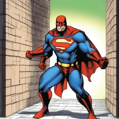 The superhero's powers allowed him to clangour through walls and defeat the villain.