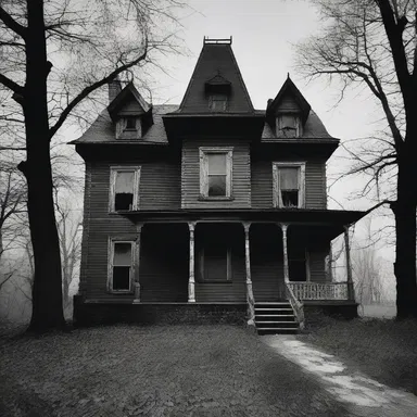 The haunted house was once inhabited by a notorious embezzler who had committed heinous crimes, and its dark energies still lingered within its walls.
