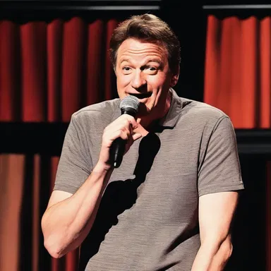 In the comedy club, the comedian told a joke about a centered character constantly misplacing things.
