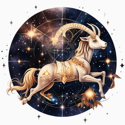 Illustrate a zodiac Sagittarius symbol, signifying someone born on November 22, 1993, surrounded by celestial elements representing 3:07 AM.