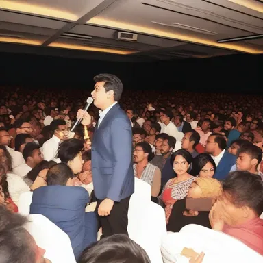 During the comedy show, a hilarious punchline transpired and the whole audience burst into laughter.