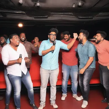 During the comedy show, a hilarious punchline transpired and the whole audience burst into laughter.